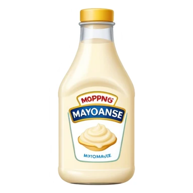 mayonnaise sauce fat bottle sticker