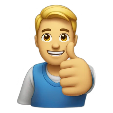 Person thumps up  sticker