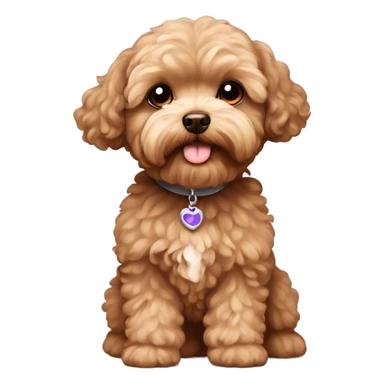 New year brown maltipoo  sticker