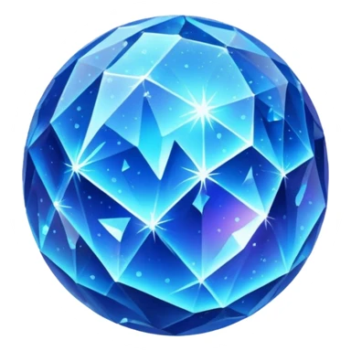 blue planet, Crystal Planet, surface covered in glowing crystals sticker