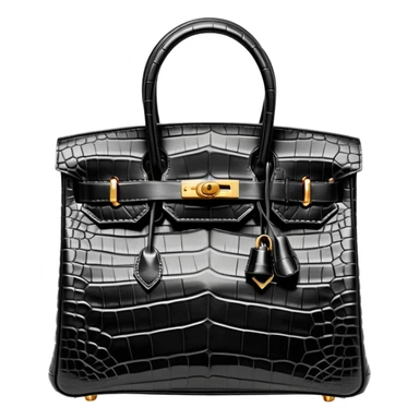 black crocodile hermes birkin bag sticker