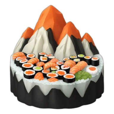 Mountain of sushi sticker