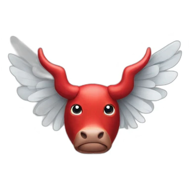 Red bull with wings sticker