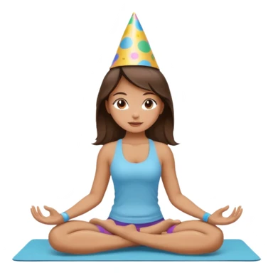 Yoga birthday girl brunette sticker