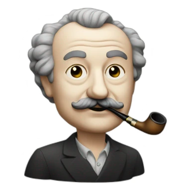 George brassens with a pipe sticker