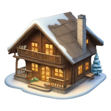 Chalet cozy hiver sticker