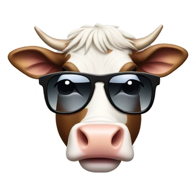 Cow with sunglasses sticker