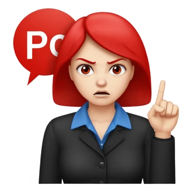 Letters saying “Don’t PMO” With an angry lady standing behind the letters with her finger up  sticker