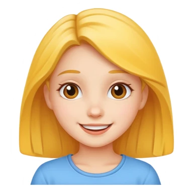 cheerful girl, simple and cute sticker