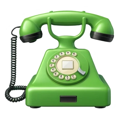 teléfono verde sticker