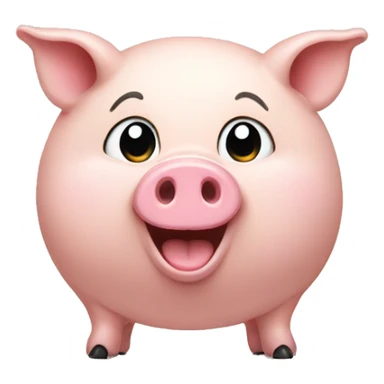 Happy fat piggy sticker