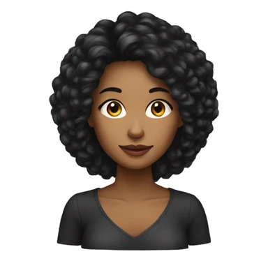 Mulher de cabelo longo preto  sticker