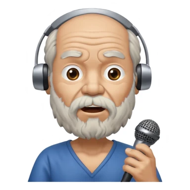 Socrates singing with micro sticker