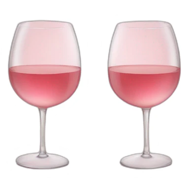 Two glasses of rose wine are clinking sticker