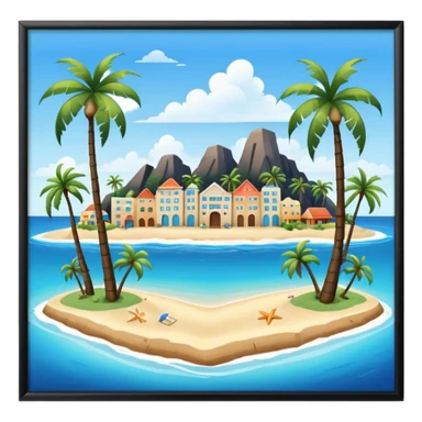 island infrastructure with a beach sticker