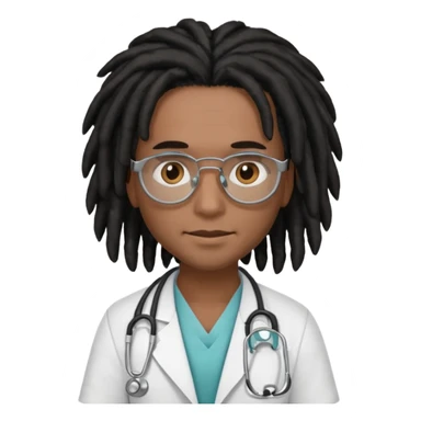  doctor with black dreadlock sticker