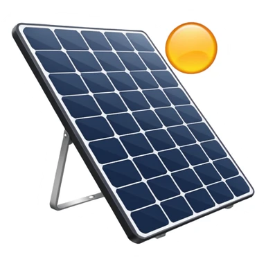 sleek solar panel with white lines, no sun icon sticker