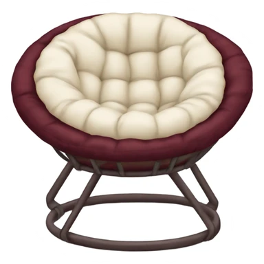 Cozy maroon and cream papasan chair sticker