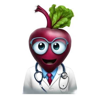 A beetroot with a stethoscope around it. sticker