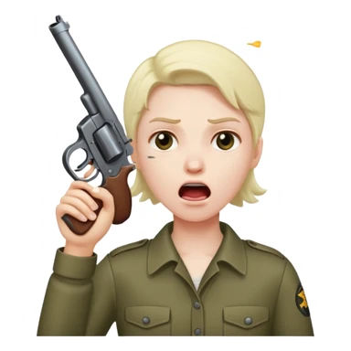 gun to head moaning face sticker