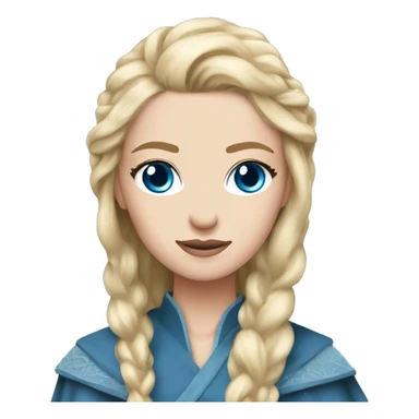 Female blone straight hair blue eyes game of thrones  sticker