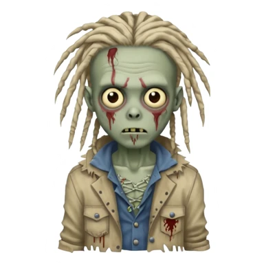 zombie boy with dreads sticker