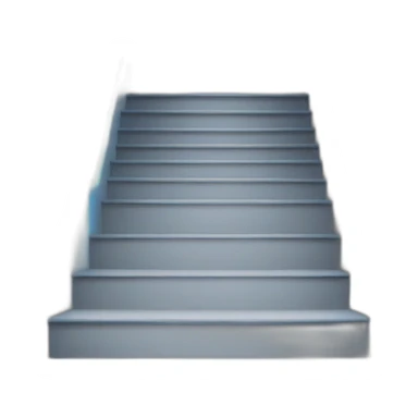 a stair step with blue neon effect sticker