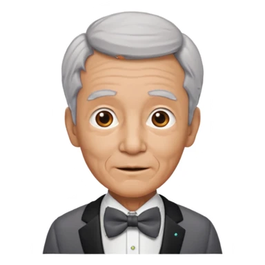 Prehistory elderly with bowtie sticker