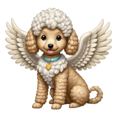 Perro poodle con alas sticker