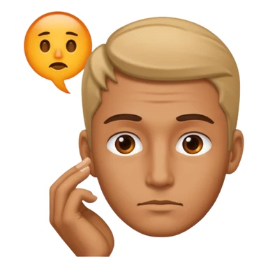 man thinking sticker