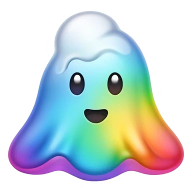 rainbow poop ghost emoji sticker