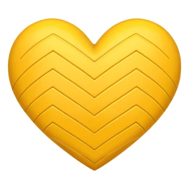 yellow heart with a chevron pattern sticker