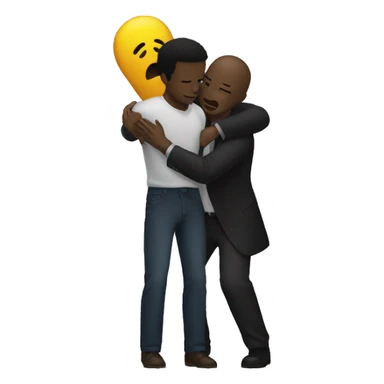 a man saving another black man from slender man sticker