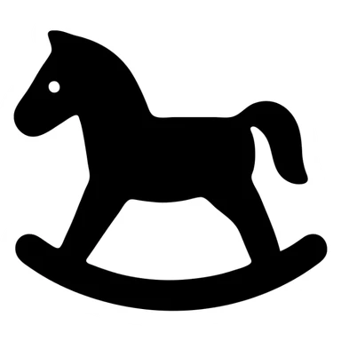 rocking horse solid filled icon sticker