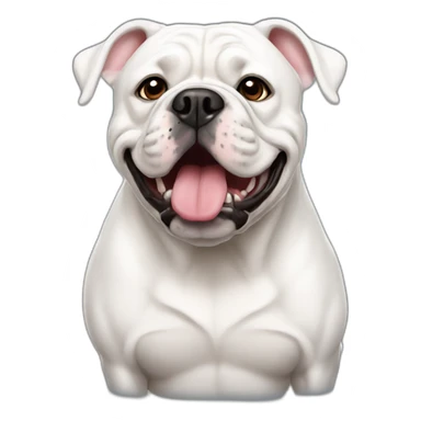white continental bulldog sticker