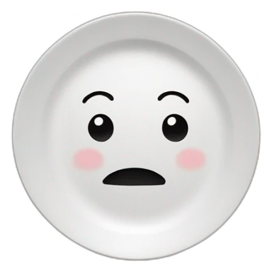 cute-plate-thinking sticker