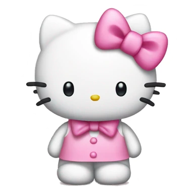 hello kitty with pink bow sticker