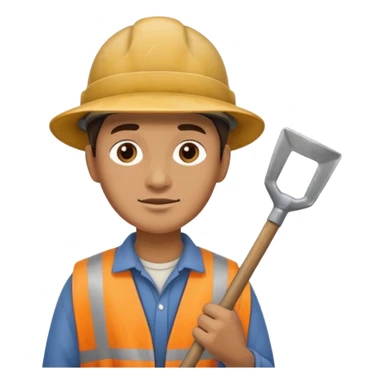 Field Digger with Shovel from Archaeology Team sticker