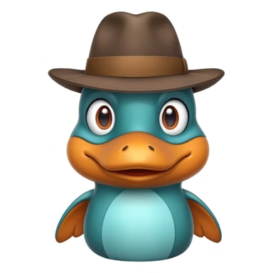 Perry the Platypus with fedora hat sticker