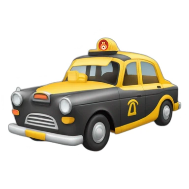 taxista con coche sticker