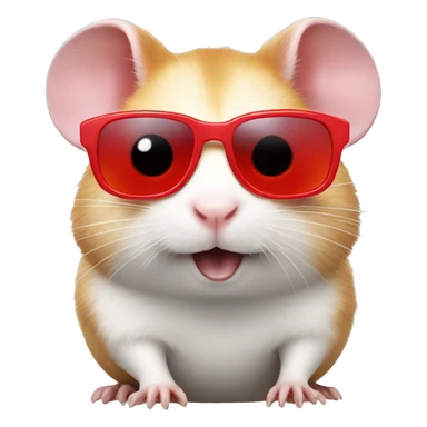 hamster surfing with red sunglasses sticker