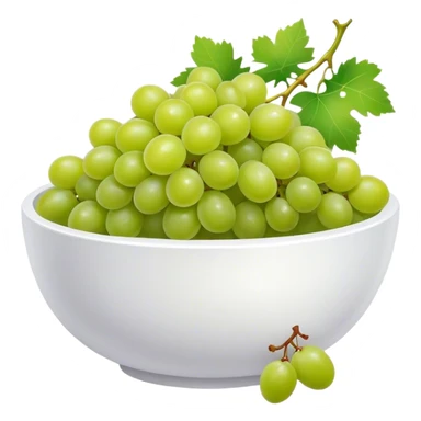 bowl of green Grapes in white bowl sticker