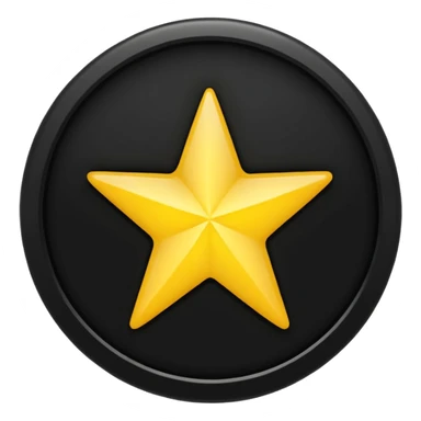 Make a star inside a clean black circle only and the star looks like the star in ios keyboard ⭐️  sticker