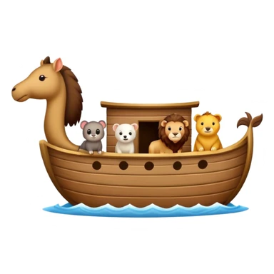Pairs of animals lined up to enter Noah's ark sticker