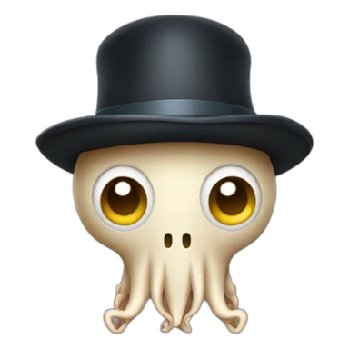 Squid wearing a bowler cap sticker