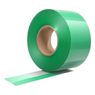 make light Green wide tape rolling on the floor sticker