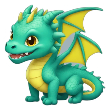 dragon cute lemon sticker