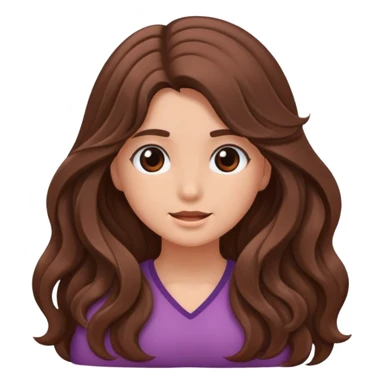 A Girl With Long Hair Has Waves and Haie is Brown sticker