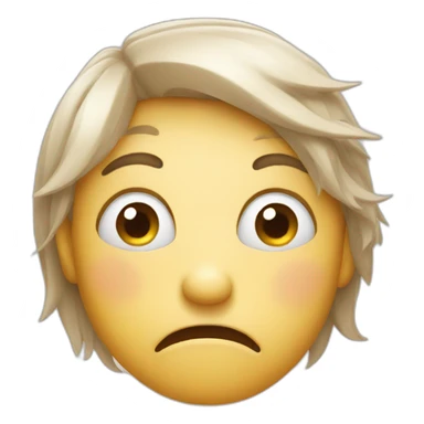 embarrassed face sticker