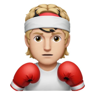 Logan Paul emoji, boxing gloves, headband, determined face sticker